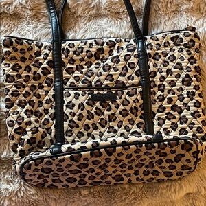 Vera Bradley Leopard Print Shoulder Bag